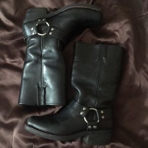 🌈Harley Davidson Black Leather Biker Boots Size 8